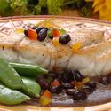 Grouper with Black Bean Coulis